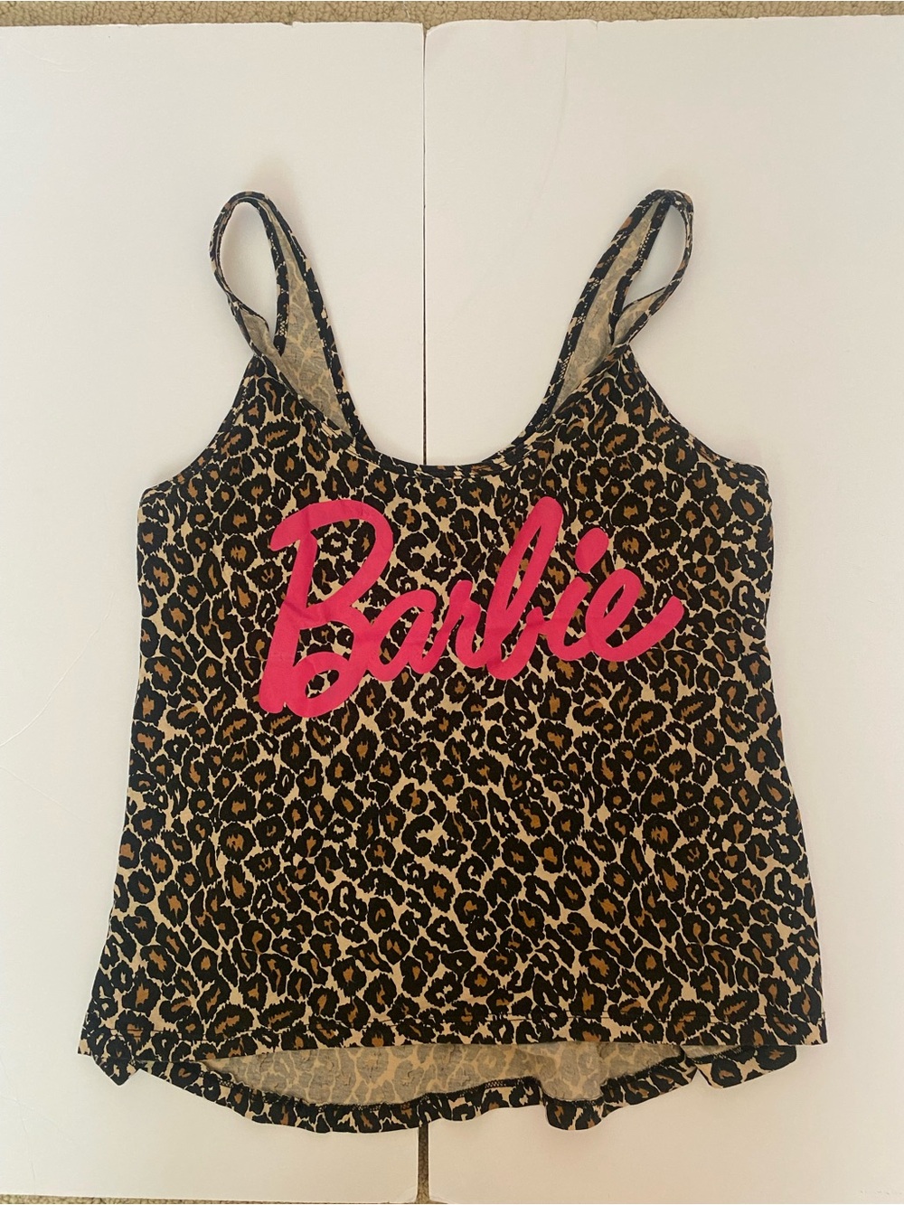 2012 Doe presents Barbie cheetah print tank top